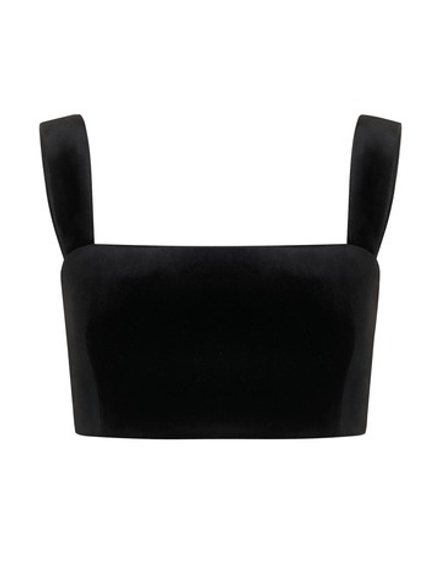 Топ-лиф из бархата, черный