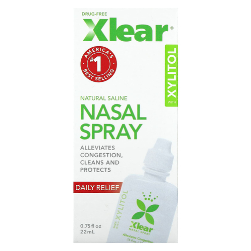 Xlear, натуральный солевой назальный спрей, 22 мл (0,75 жидк. унции)