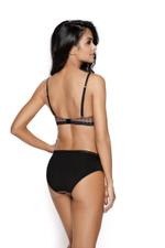 Трусы-слип Sila с кофейной вставкой в горошек (Размер: 38) (Цвет: черный)