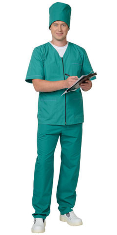 Костюм универсальный на "молнии": куртка, брюки зелёный