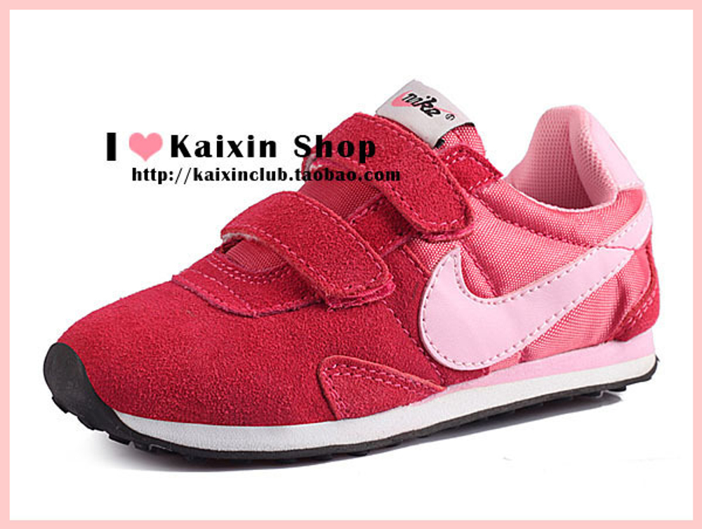 Кроссовки детские на липучках с контрастным логотипом