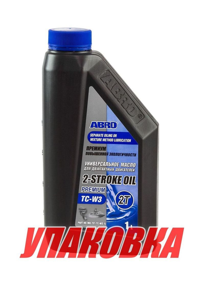 Масло ABRO API TC-W3 Premium 2-х тактное полусинтетика, 1 л (упаковка из 12 шт.)