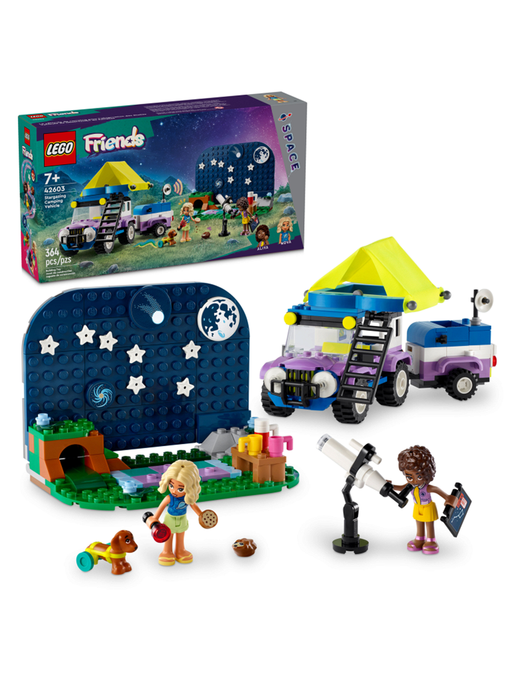 Конструктор лего Friends 42603 "Кемпинг для наблюдения звезд"