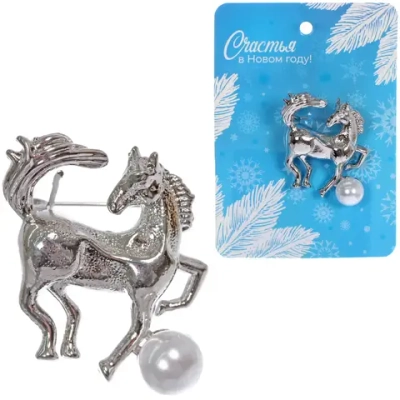 Брошь «Best Podarok - Огненный Танец», цвет серебро, 2,6*2,8см