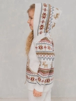 Кофта вязаная на молнии с капюшоном