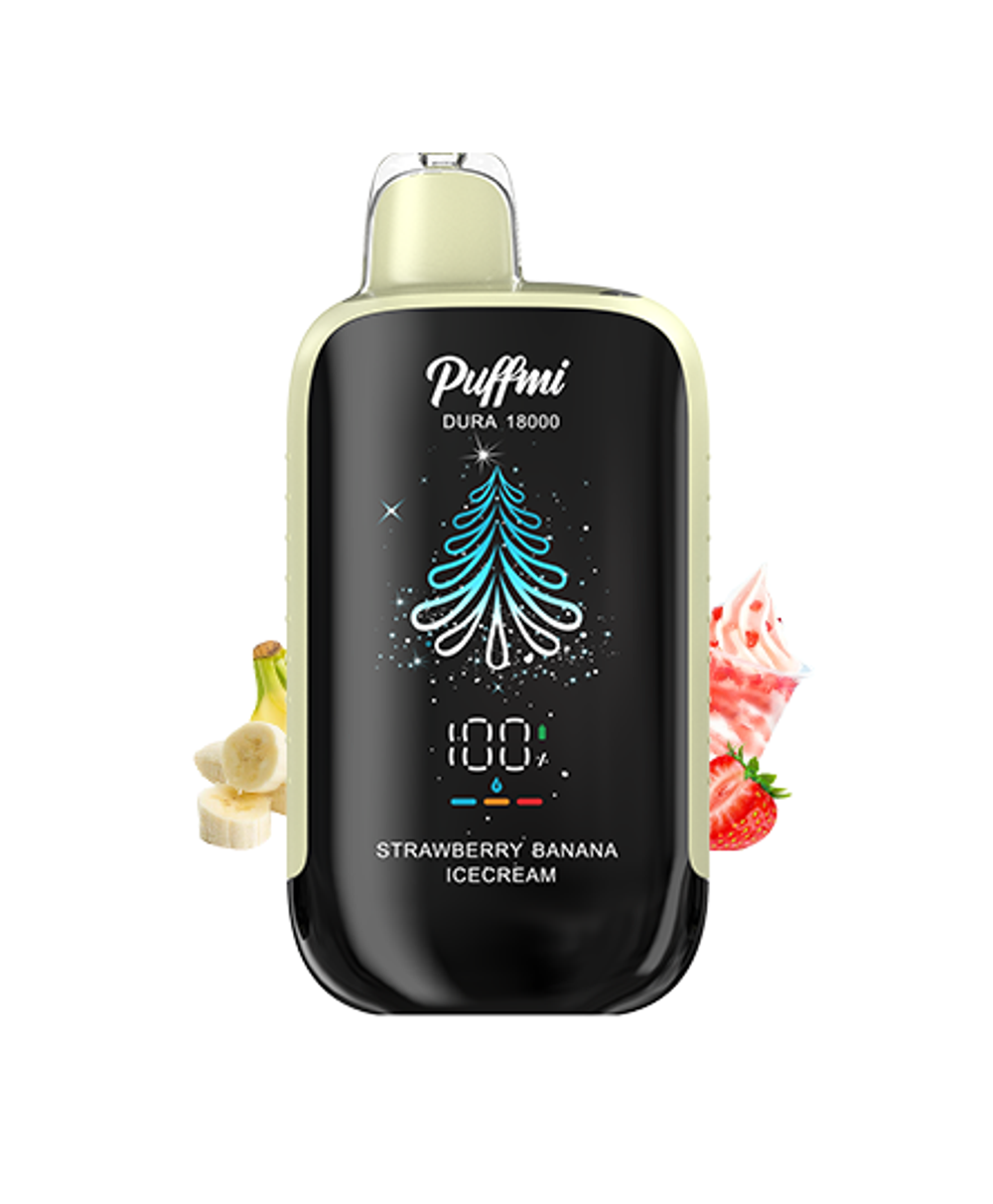 Puffmi Dura Клубнично-банановое мороженое - Strawberry banana ice cream 18000 затяжек 20мг (2%)