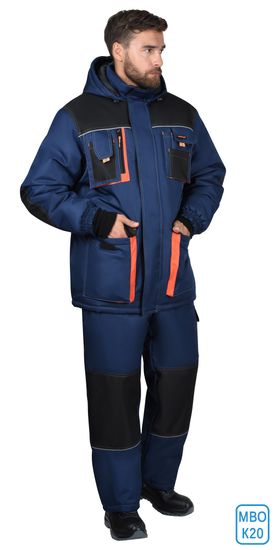 Костюм зимний "Сириус-Манхеттен" брюки (т.синий/черный/кирпичный) мембрана