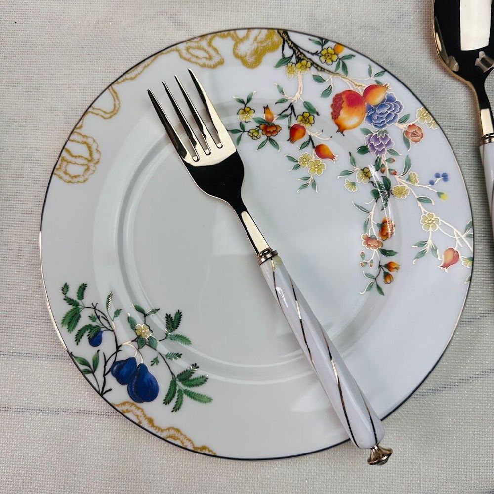 Lenardi 145-475 Набор из 6 тарелок 22см HANOMI в под.уп.(х10)Костяной фарфор