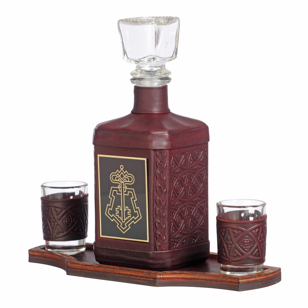 Графин «Вневедомственная охрана-1» с накладкой из стали