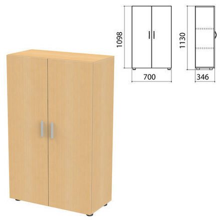 Шкаф закрытый "Канц", 700х350х1130 мм