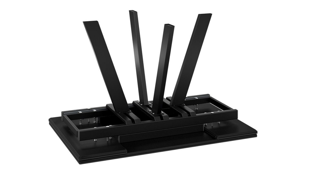 Стол кухонный обеденный раздвижной Черный муар/Керамика матовая черный мрамор 120(180)х80х77 см