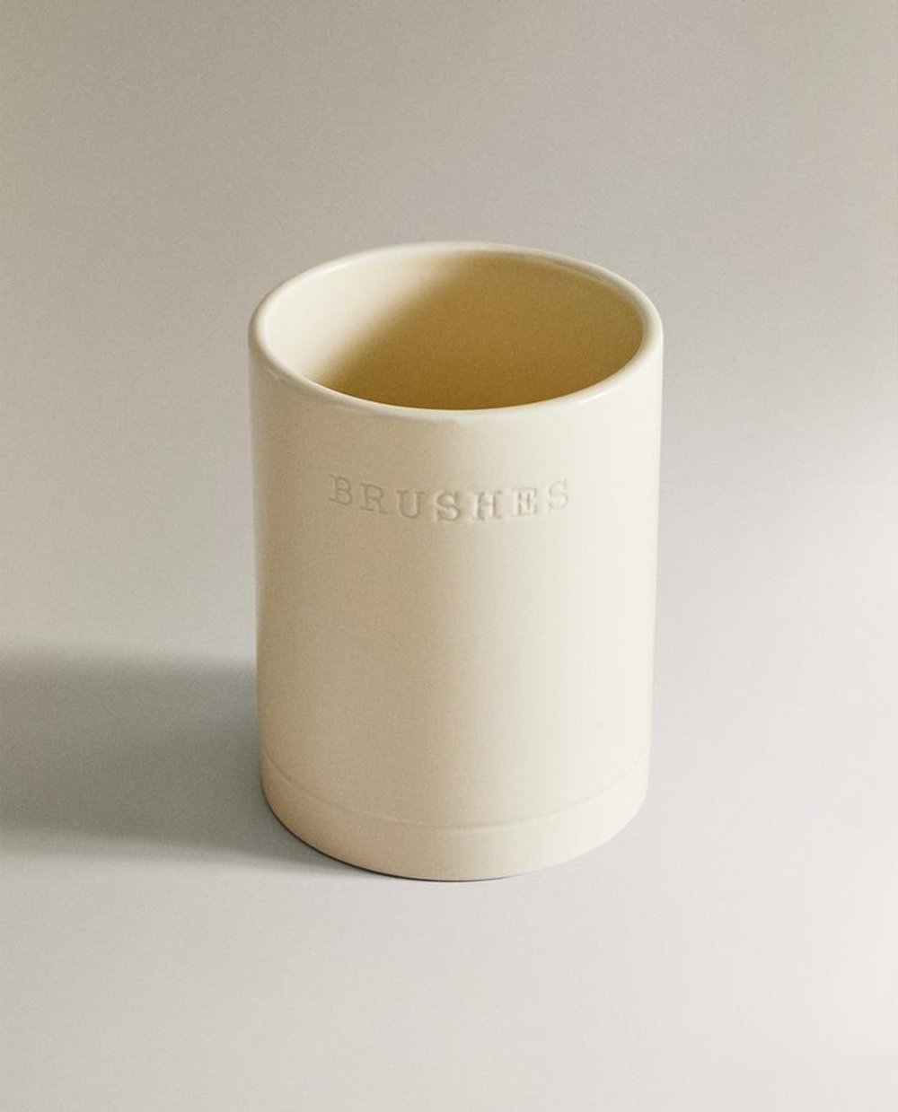 ZARA HOME КЕРАМИЧЕСКАЯ ПОДСТАВКА ДЛЯ КУХОННЫХ ПРИНАДЛЕЖНОСТЕЙ, КРЕМОВЫЙ