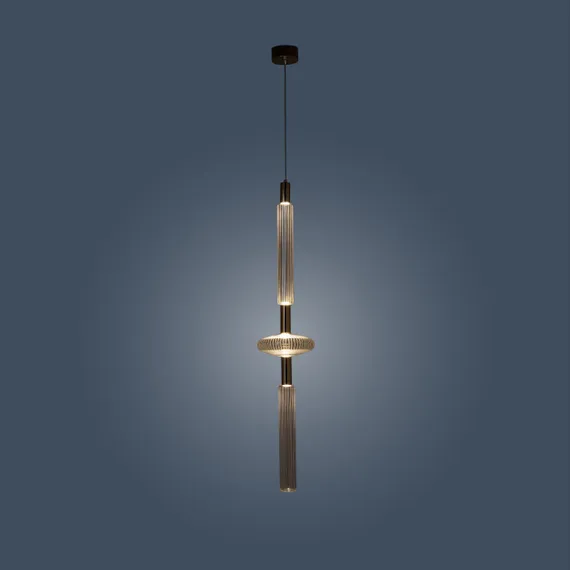 Подвесной светильник Waterfall Triple 34 см, прозрачный, золотистый