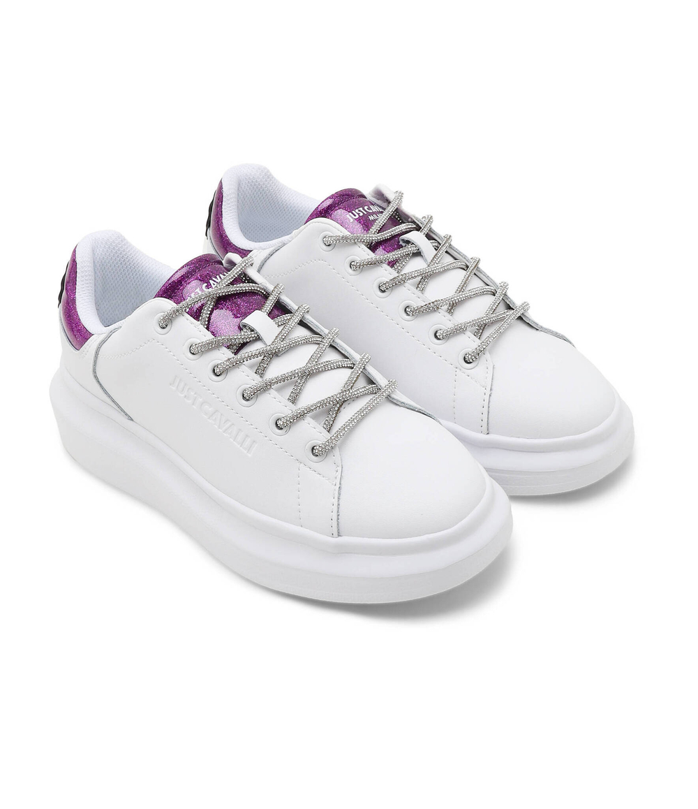 Кожаные кроссовки Just Cavalli - белый(76RA3SB1ZP409)