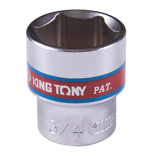 KING TONY (333524S) Головка торцевая стандартная шестигранная 3/8", дюймовая 3/4"