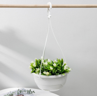 Кашпо для цветов подвесное с прикорневым поливом «Мальва», 4,7 л, белое