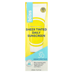 Bliss, Ежедневное прозрачное тонирующее солнцезащитное средство Block Star ™, SPF 30, 40 мл (1,4 жидк. Унции)