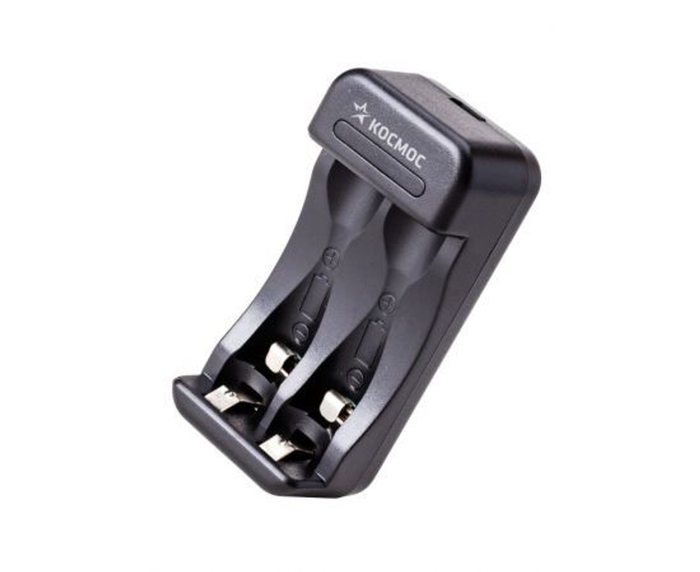 Зарядное устройство КОСМОС KOC903USB 1/4 шт AA/AAA Ni-MH (1800mA) от 2 часов, кабель USB 70см, черное