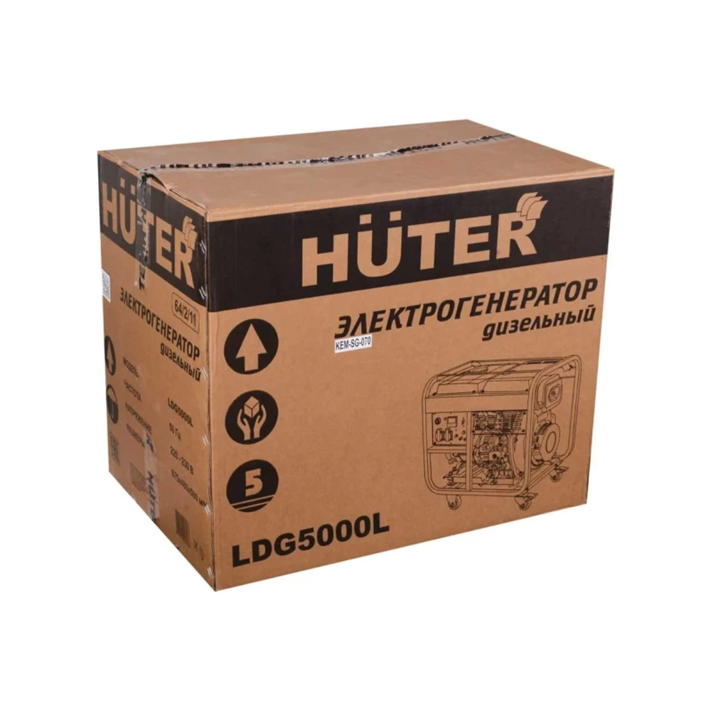 HUTER LDG 5000L электрогенератор дизельный 64/2/11