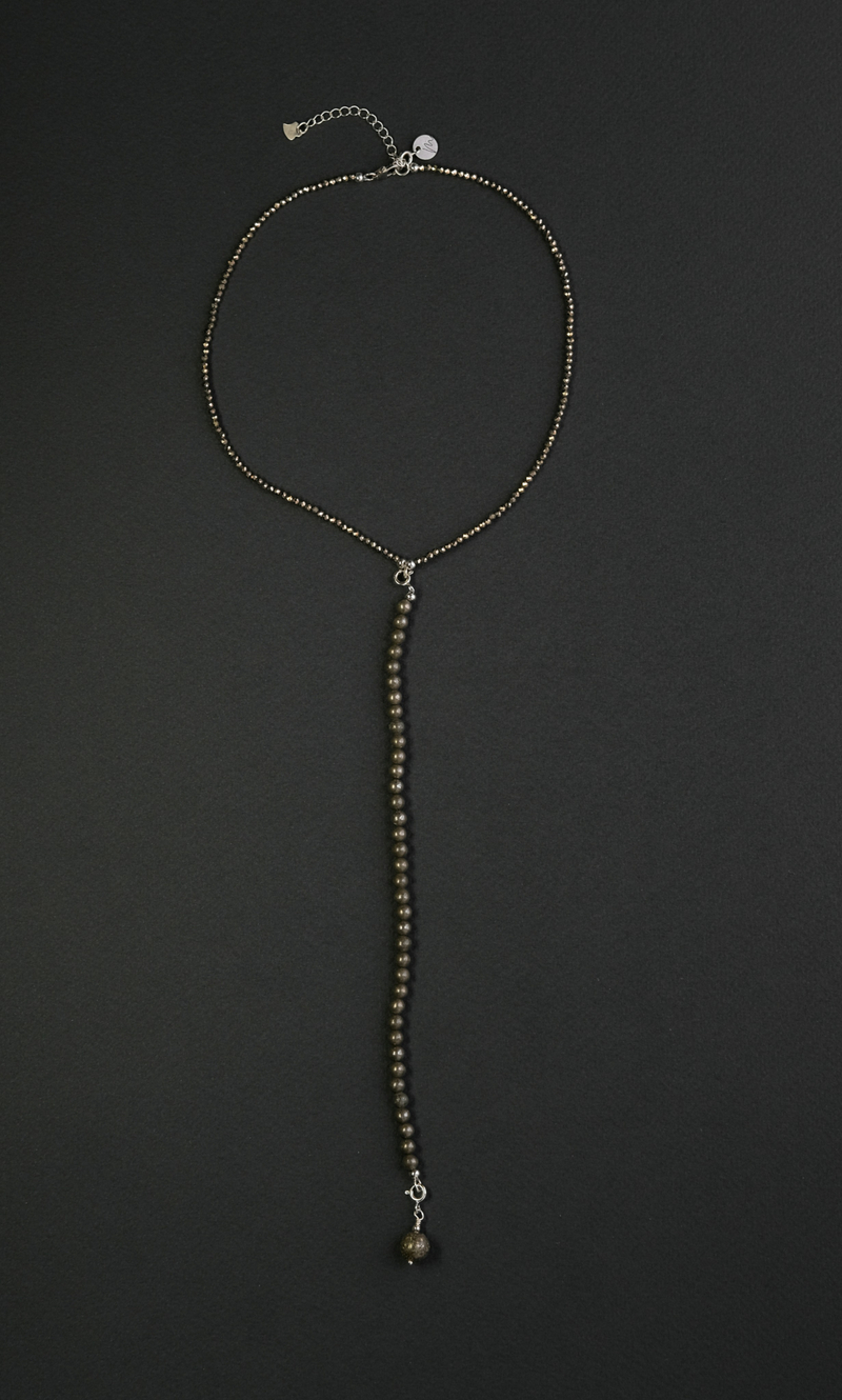 Колье Сотуар "Memo Flow" из пирита