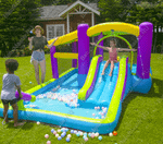 Детский батут для дачи "Водная пушка" 4*2,85*1,8 м