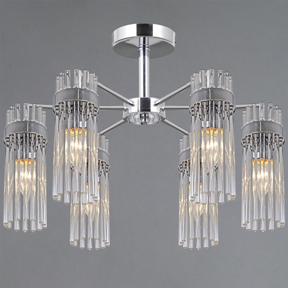 Люстра на штанге ILLUMICO GENOA IL0761-6CSQ-25 CR GENOA