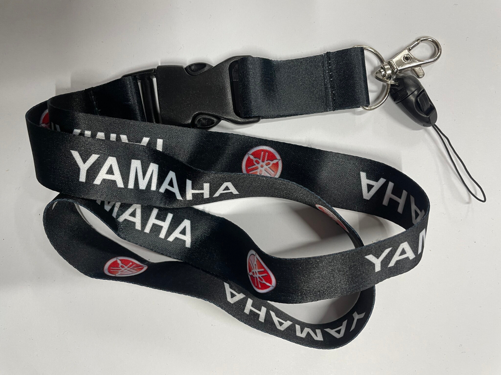 Yamaha (черный) / Брелок, шнурок для ключей на шею Yamaha (Ямаха), ланъярд, крафт, черный (1 шт)