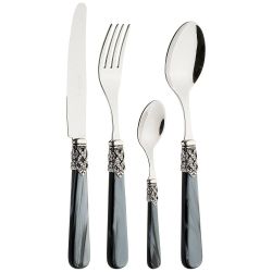 НАБОР СТОЛОВЫХ ПРИБОРОВ "GINEVRA BLACK" НА 6 ПЕРСОН 24 ПР.