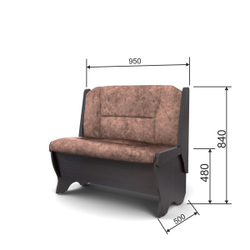 Скамья Лотос 950 венге/коньяк