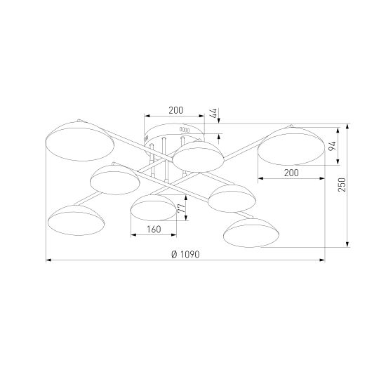 50389 LED / потолочный светильник /латунь