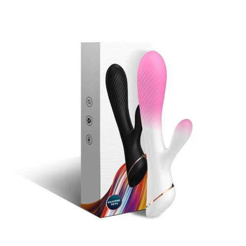 Вибромассажер-кролик Silicone Toys USK-V25, 20,5 см, 9 режимов