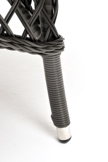 "Эспрессо" плетеный круглый стол, диаметр 150 см, цвет графит