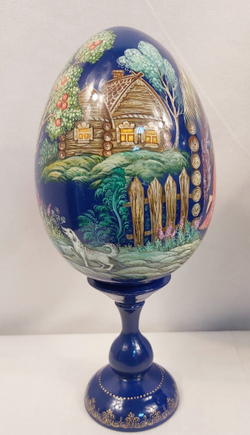 Яйцо сувенирное "Курочка Ряба" ( ручная роспись Палех)