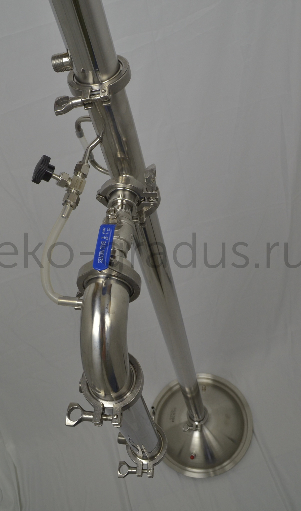 Колонна 2" на царге 100 см с узлом по пару и жидкости (Бокакоба)