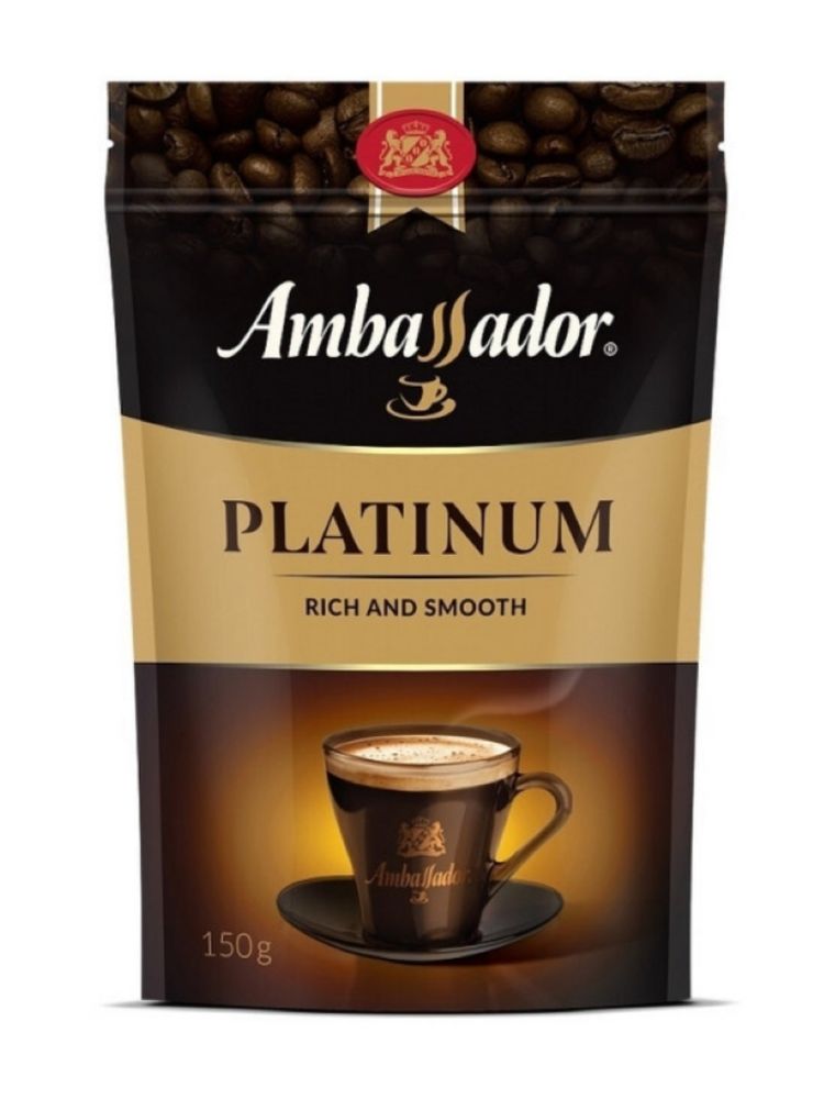 Кофе растворимый Ambassador Platinum, пакет 150 г, 6 шт