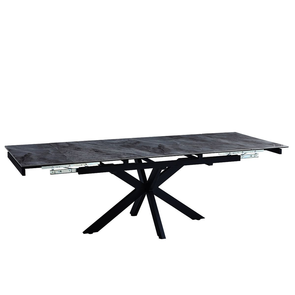 Стол керамический LA ALTA VENECJA Italy grey 160-240*90, каркас черный