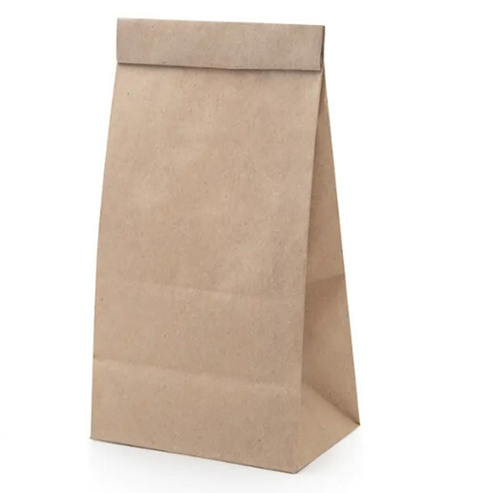 Крафт - пакет "на вынос" А, 120*80*240мм, прямоугольное дно, 1000шт/кор