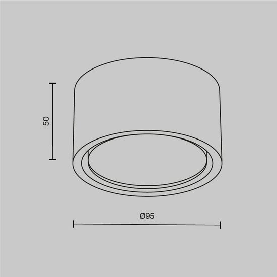 Потолочный светильник Technical C001CL-GX53-W