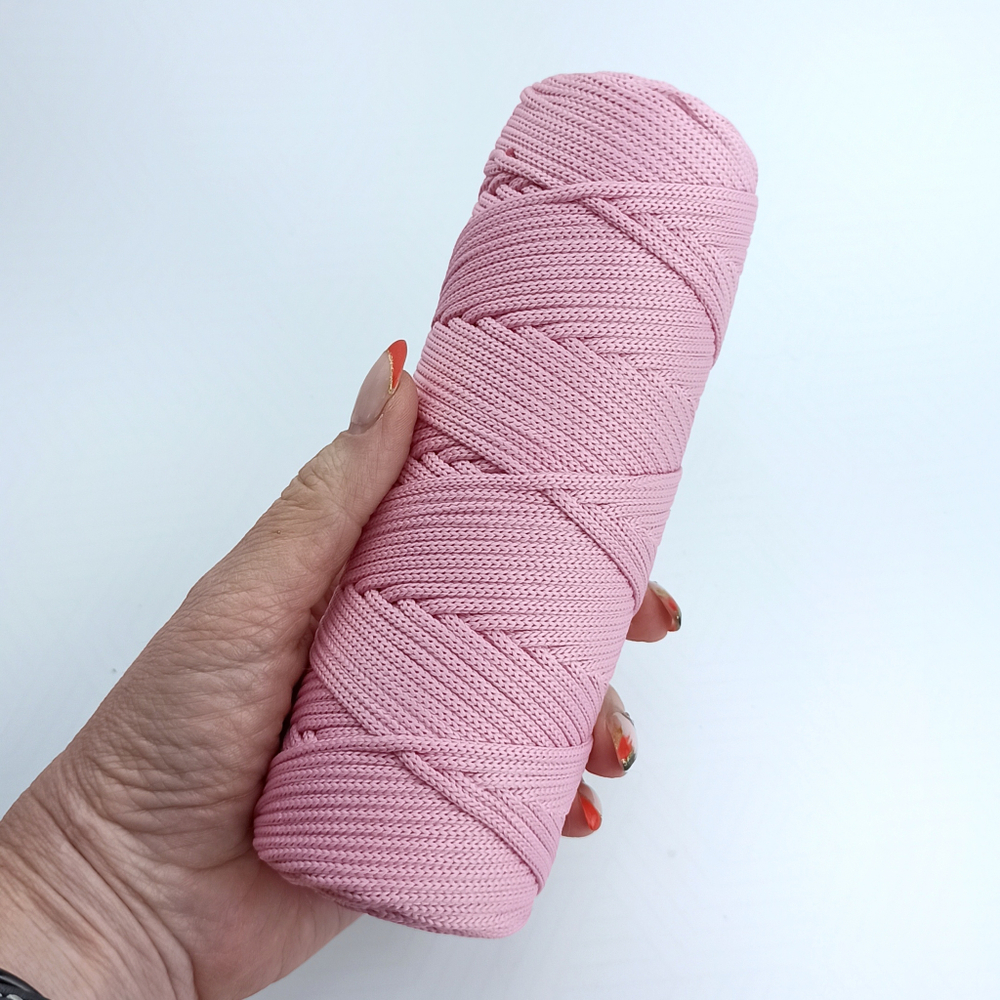 Полиэфирный шнур круглый 3 мм Розовый