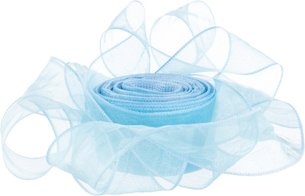 Лента органза (2,5 см*9,14 м) Нежная грация, Голубой, 1 шт., 6233988