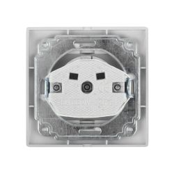 1-206-04 Intro Розетка 2P+E Schuko со шторками, 16А-250В, IP20, СУ, Plano, шампань | Intro Plano Шампань