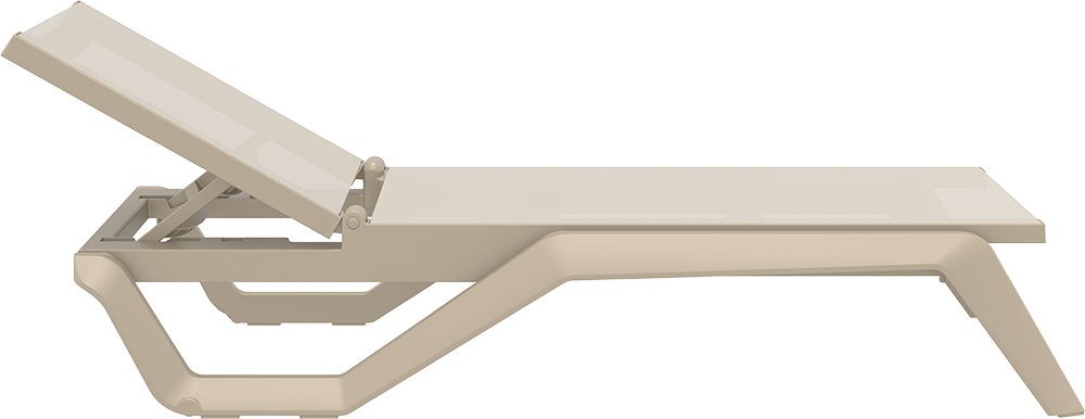 Шезлонг-лежак пластиковый Siesta Contract Rio Pro, бежевый