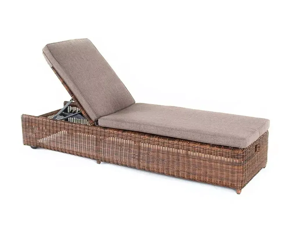 "Рим" шезлонг с подушкой, цвет коричневый