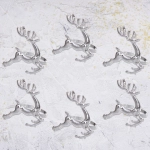 Набор колец для салфеток 6шт «Рождественский Олень» 4,5*6см, серебро