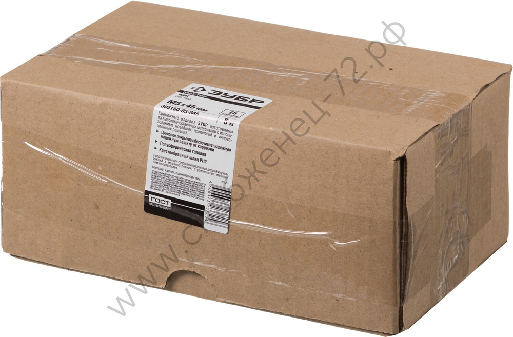 ЗУБР DIN 7985 кл. пр. 4.8, M5 x 45 мм, винт с полусферической головкой, цинк, 5 кг (303150-05-045)