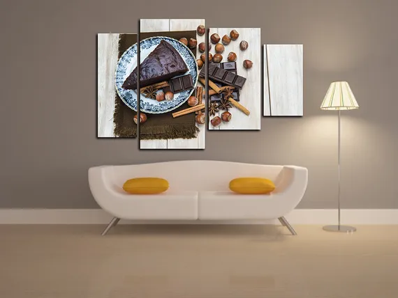 Модульная картина " Шоколадный торт "