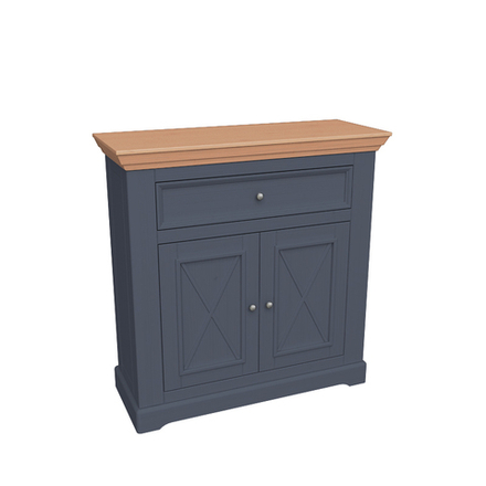 Комод «Форест» 2 двери 1 ящик серый 7012/бейц-масло