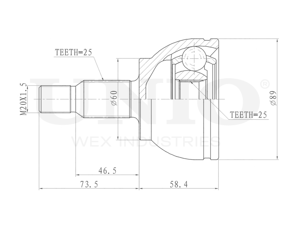 ШРУС внешний UNIO CVJ-20139