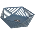 Фруктовница пластиковая «Астория» 25*7,5см, синяя пыль