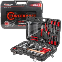 Набор инструментов 124пр. 1/4'', 1/2''(6гр.)(4-32мм) FORCEKRAFT FK-41241-5